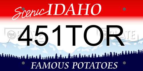 451TOR Idaho License Plate