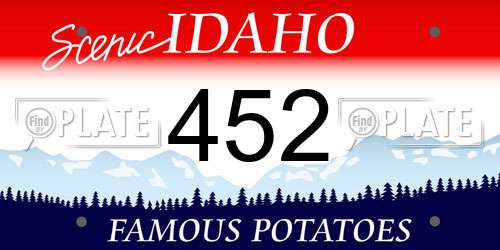 452 Idaho License Plate