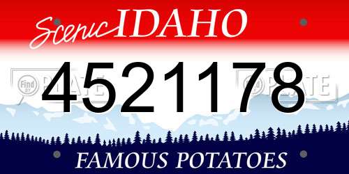 4521178 Idaho License Plate