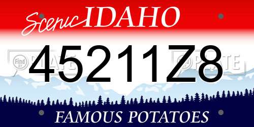 45211Z8 Idaho License Plate