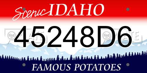 45248D6 Idaho License Plate