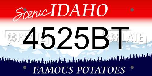 4525BT Idaho License Plate