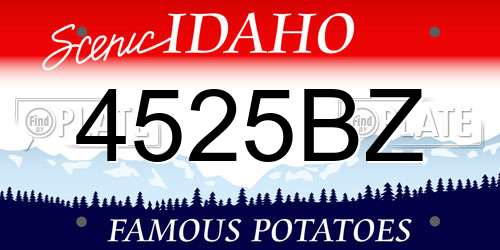 4525BZ Idaho License Plate