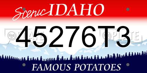45276T3 Idaho License Plate