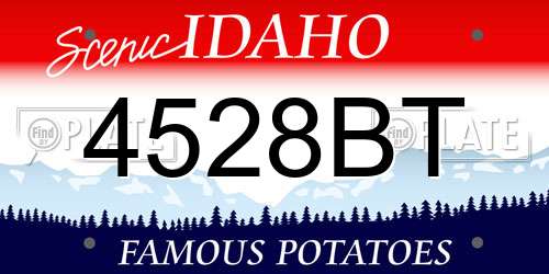 4528BT Idaho License Plate