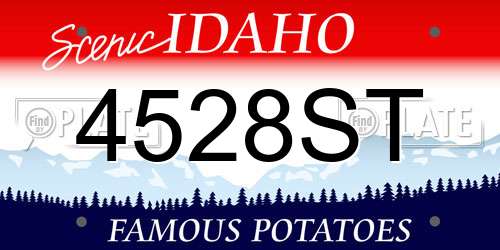 4528ST Idaho License Plate