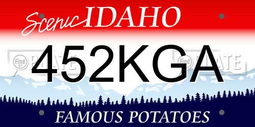 452KGA Idaho License Plate