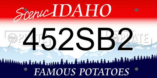 452SB2 Idaho License Plate
