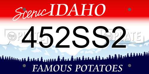 452SS2 Idaho License Plate