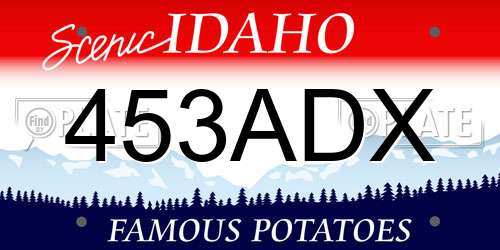 453ADX Idaho License Plate