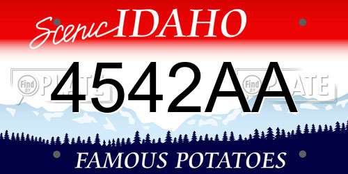 4542AA Idaho License Plate
