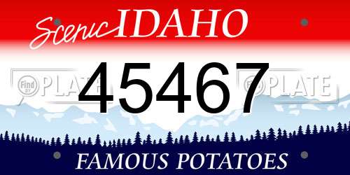 45467 Idaho License Plate