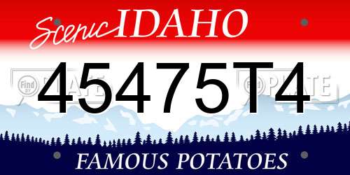 45475T4 Idaho License Plate