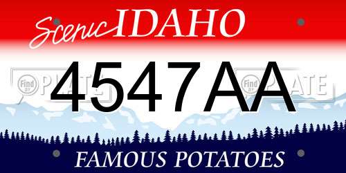 4547AA Idaho License Plate