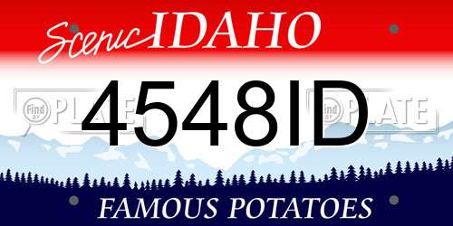 4548ID Idaho License Plate