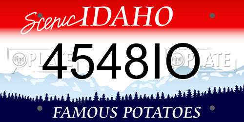 4548IO Idaho License Plate