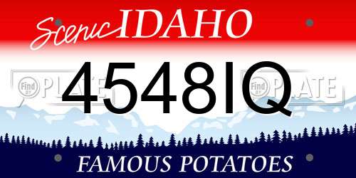 4548IQ Idaho License Plate