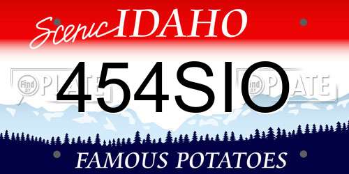 454SIO Idaho License Plate