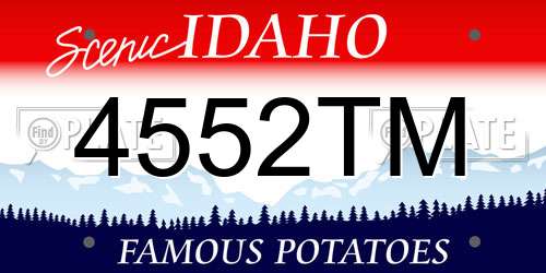 4552TM Idaho License Plate