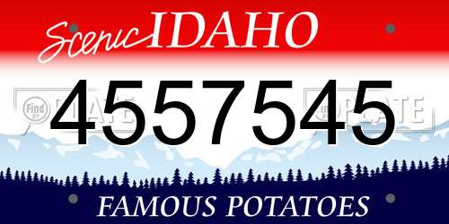 4557545 Idaho License Plate