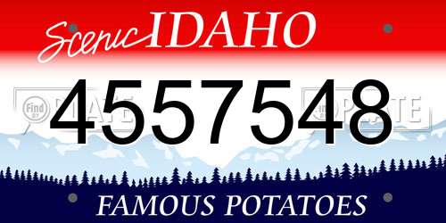 4557548 Idaho License Plate