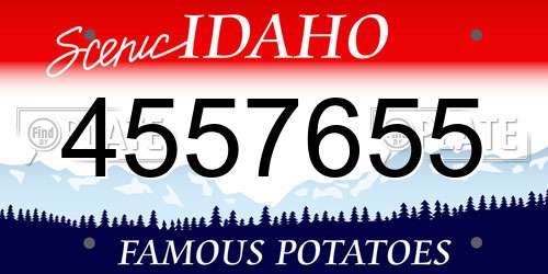 4557655 Idaho License Plate