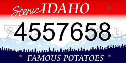 4557658 Idaho License Plate
