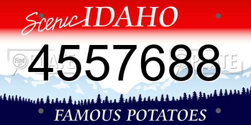 4557688 Idaho License Plate