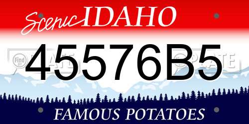 45576B5 Idaho License Plate