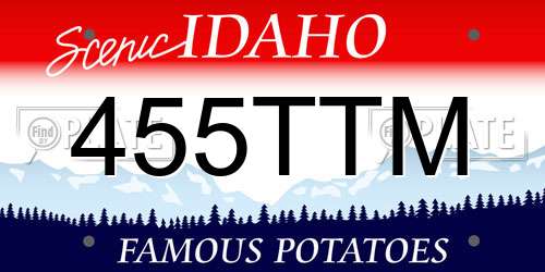 455TTM Idaho License Plate