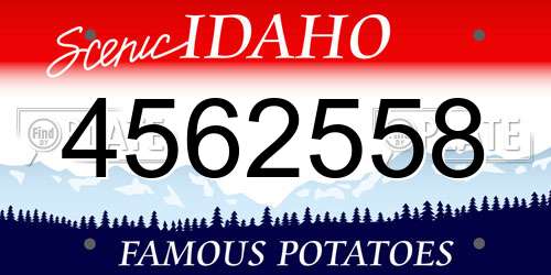 4562558 Idaho License Plate