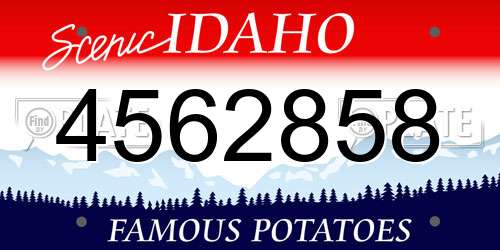 4562858 Idaho License Plate