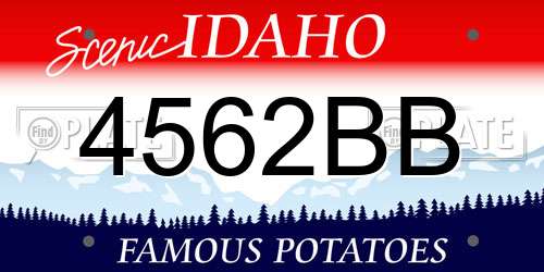 4562BB Idaho License Plate