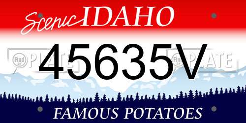 45635V Idaho License Plate