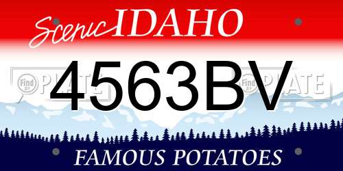 4563BV Idaho License Plate