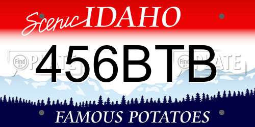 456BTB Idaho License Plate