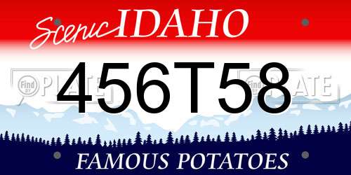 456T58 Idaho License Plate