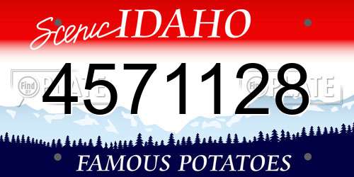 4571128 Idaho License Plate