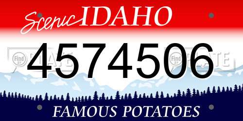 4574506 Idaho License Plate