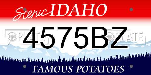 4575BZ Idaho License Plate