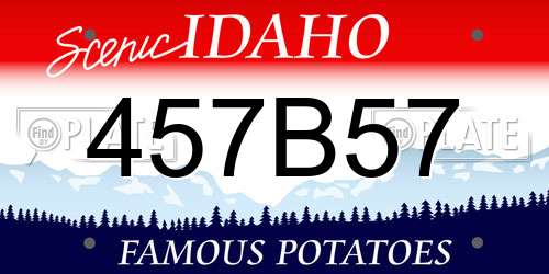 457B57 Idaho License Plate