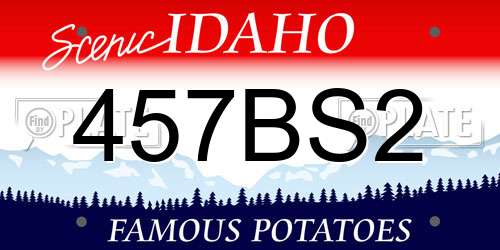 457BS2 Idaho License Plate