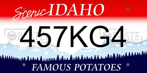 457KG4 Idaho License Plate