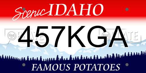 457KGA Idaho License Plate