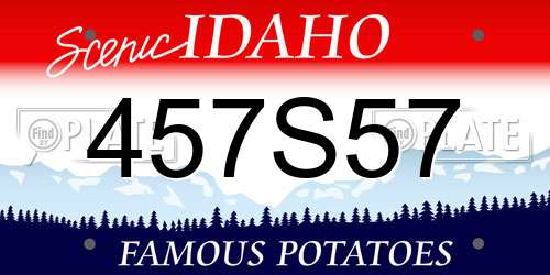 457S57 Idaho License Plate