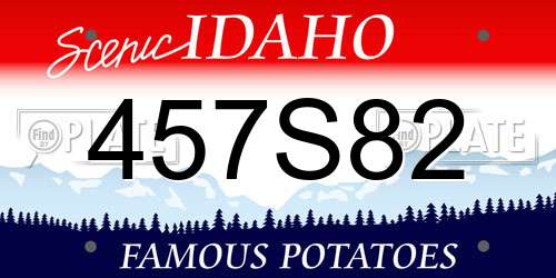 457S82 Idaho License Plate