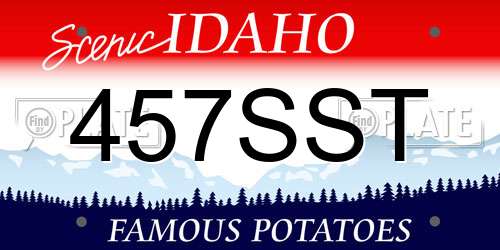457SST Idaho License Plate