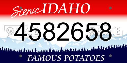 4582658 Idaho License Plate