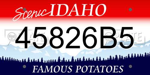 45826B5 Idaho License Plate
