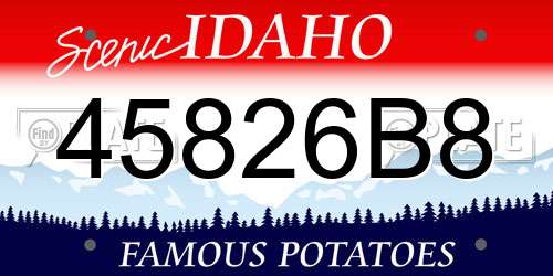 45826B8 Idaho License Plate